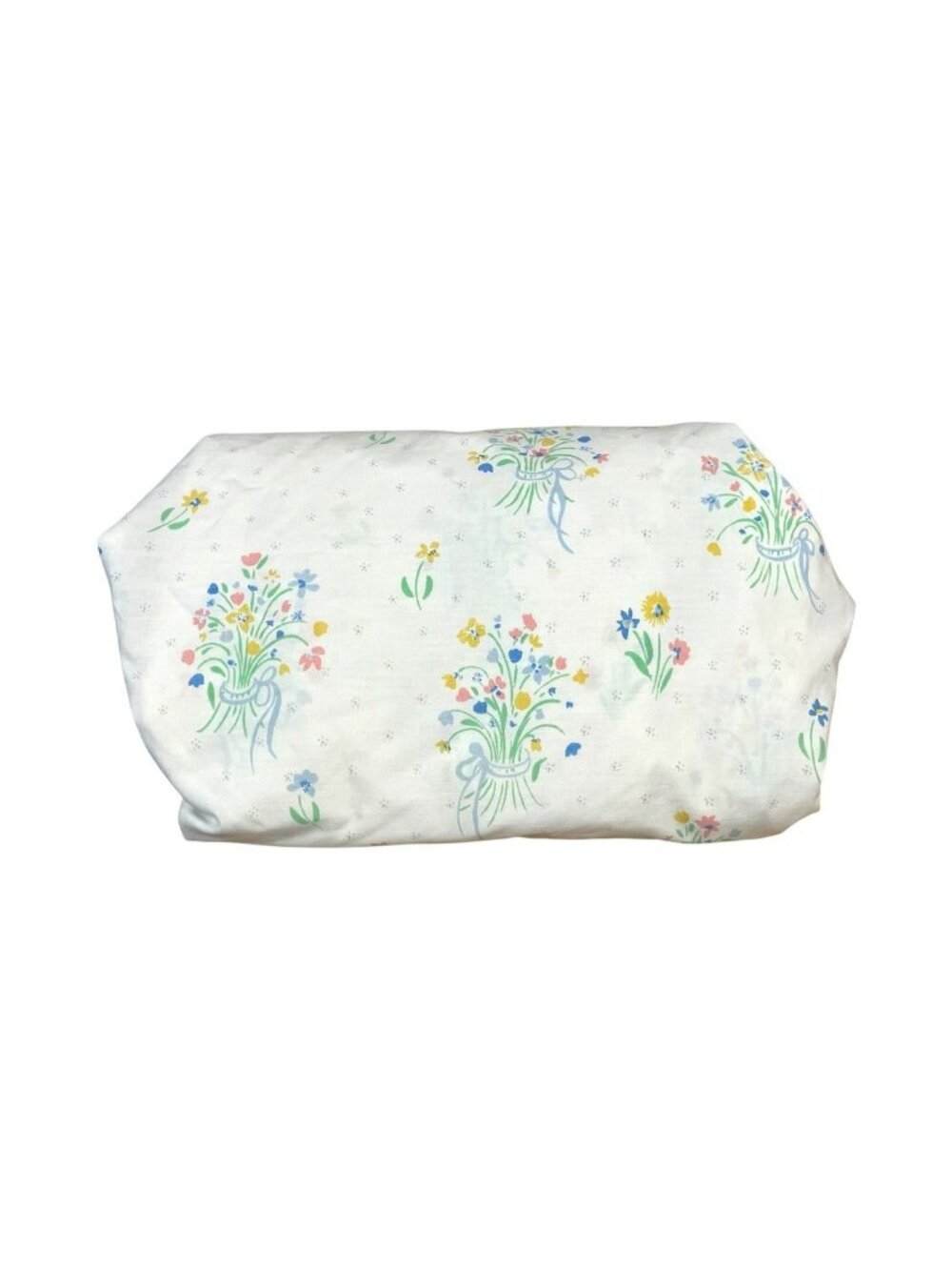 Vintage JP Stevens Floral Bouquet Twin Size Fitted Bed Sheet